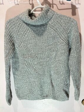 Kids Cozy Turtleneck Sweater - Light Mint
